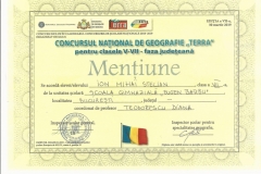Diplome obținute de elevii de la Școala Gimnazială Eugen Barbu - 2019