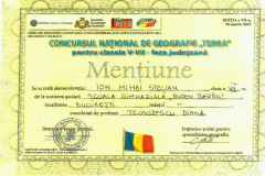 Diplome obținute de elevii de la Școala Gimnazială Eugen Barbu - 2019