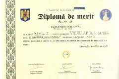 Diplome obținute de elevii de la Școala Gimnazială Eugen Barbu