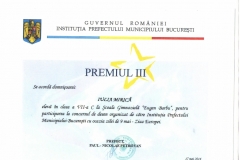 Diplome obținute de elevii de la Școala Gimnazială Eugen Barbu