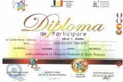Diplome obținute de elevii de la Școala Gimnazială Eugen Barbu