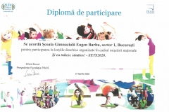 Diplome obținute de elevii de la Școala Gimnazială Eugen Barbu