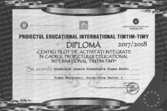 Diplome obținute de elevii de la Școala Gimnazială Eugen Barbu