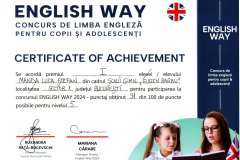 Diplome obținute de elevii de la Școala Gimnazială Eugen Barbu - 2023-2024