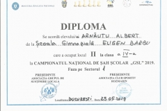 Diplome obținute de elevii de la Școala Gimnazială Eugen Barbu - 2019