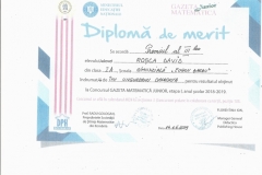 Diplome obținute de elevii de la Școala Gimnazială Eugen Barbu - 2019