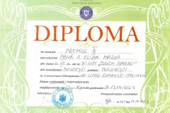 Diplome obținute de elevii de la Școala Gimnazială Eugen Barbu - 2023